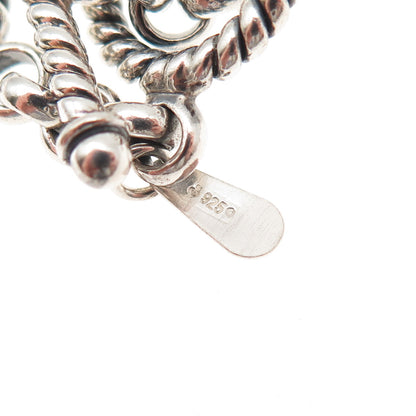 DP Doug Paulus 925 Sterling Silver Vintage Necklace Toggle Lock Clasp