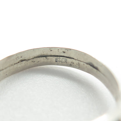 925 Sterling Silver Vintage Lacing Ring Size 6.25