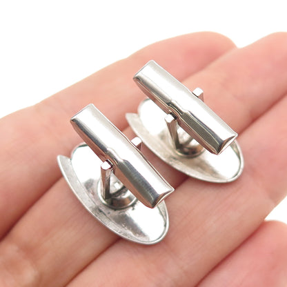 925 Sterling Silver Vintage T2 Modernist Cufflinks