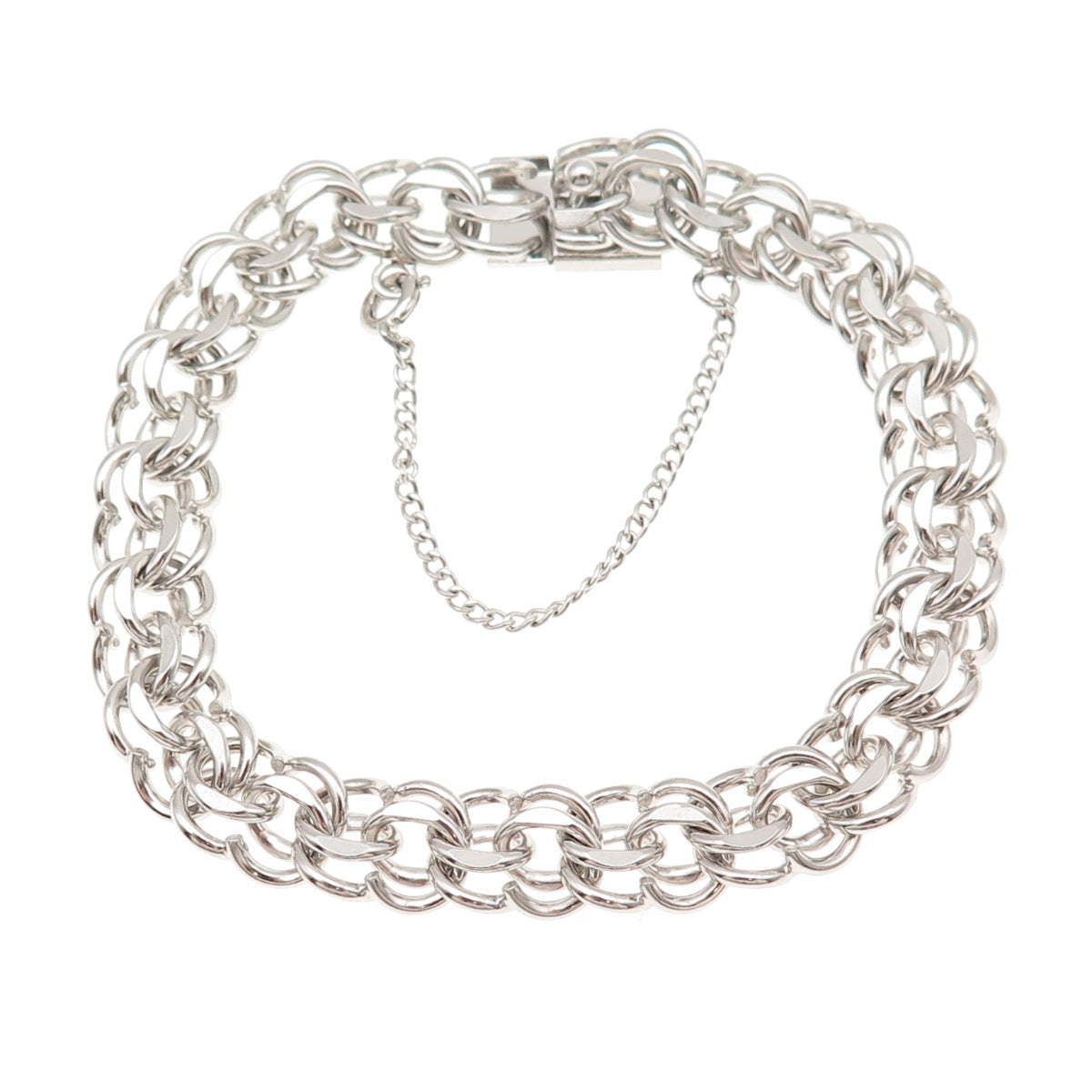 Binder Bros 925 Sterling Silver Vintage Bismark Link Bracelet 7"