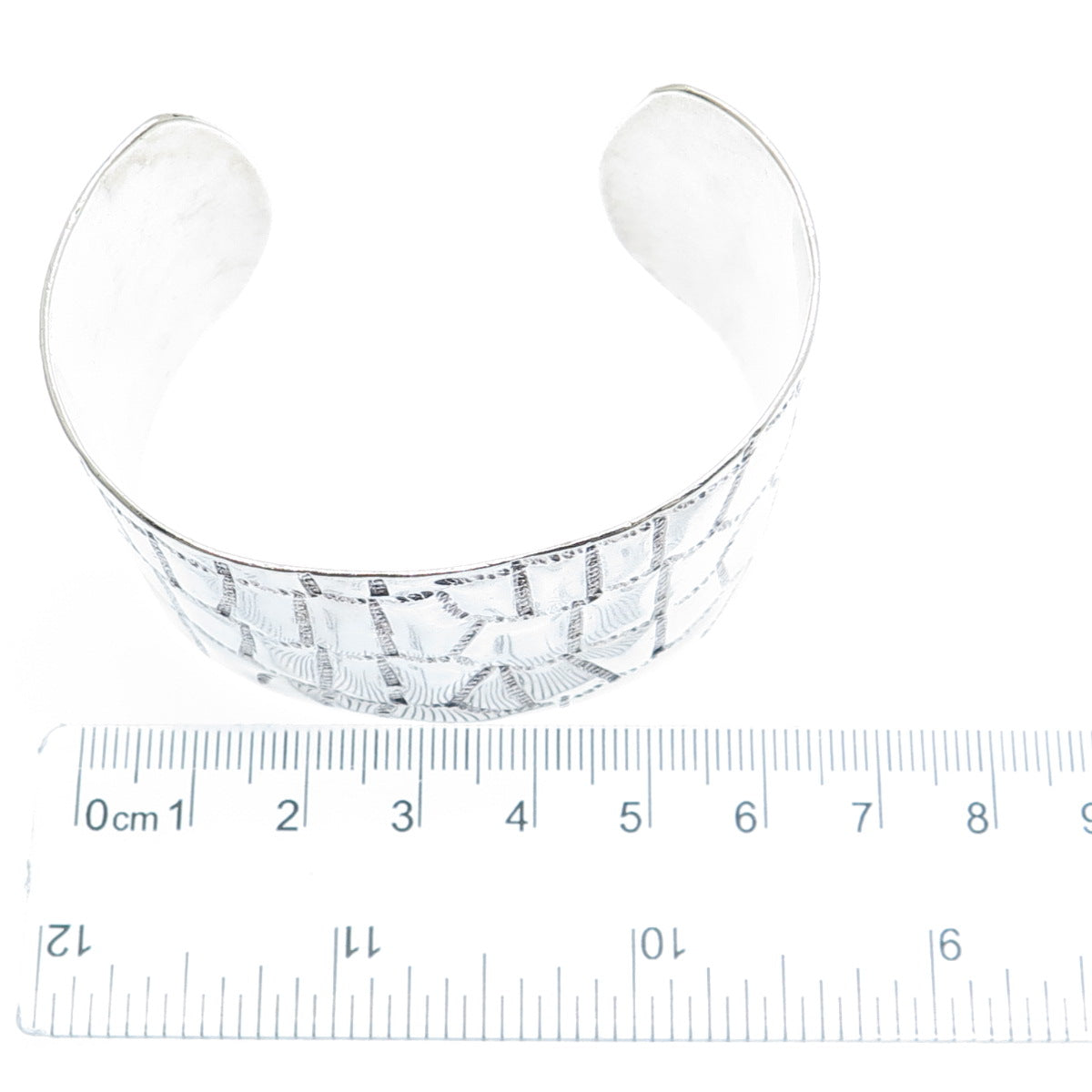 925 Sterling Silver Vintage Mexico Modernist Adjustable Wide Cuff Bracelet 6.75"