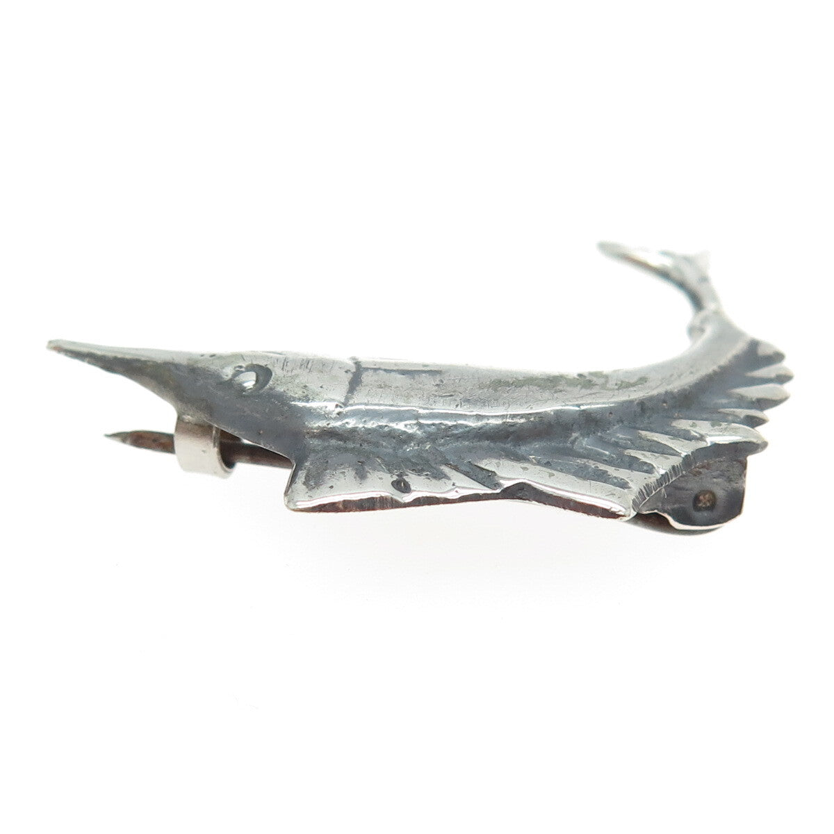 925 Sterling Silver Vintage Mexico Swordfish Pin Brooch