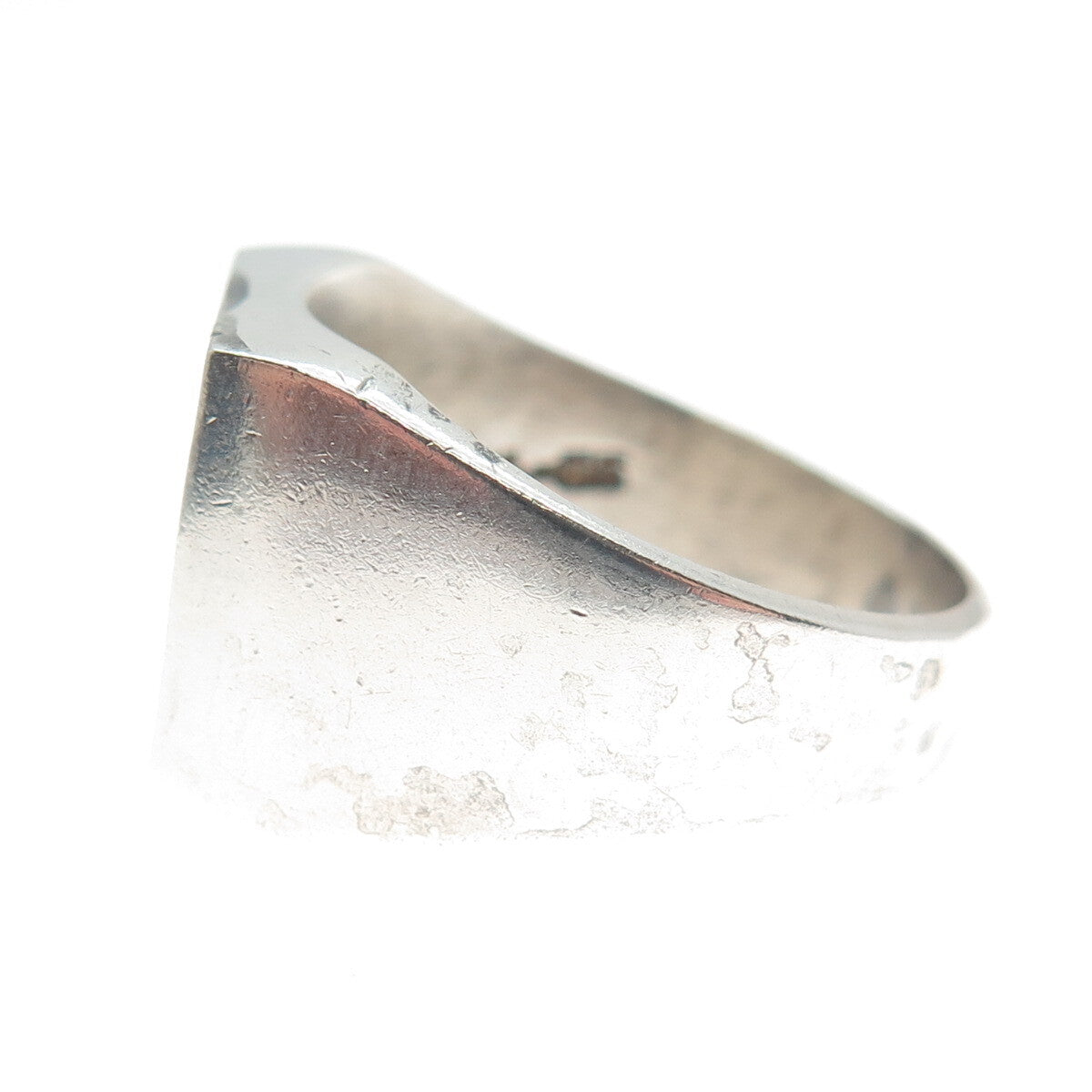 925 Sterling Silver Vintage Mexico Aries Zodiac Sign Oxidized Ring Size 10.25
