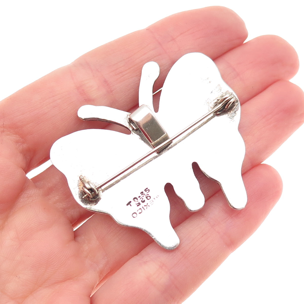 925 Sterling Silver Vintage Mexico Butterly Pin Brooch / Pendant