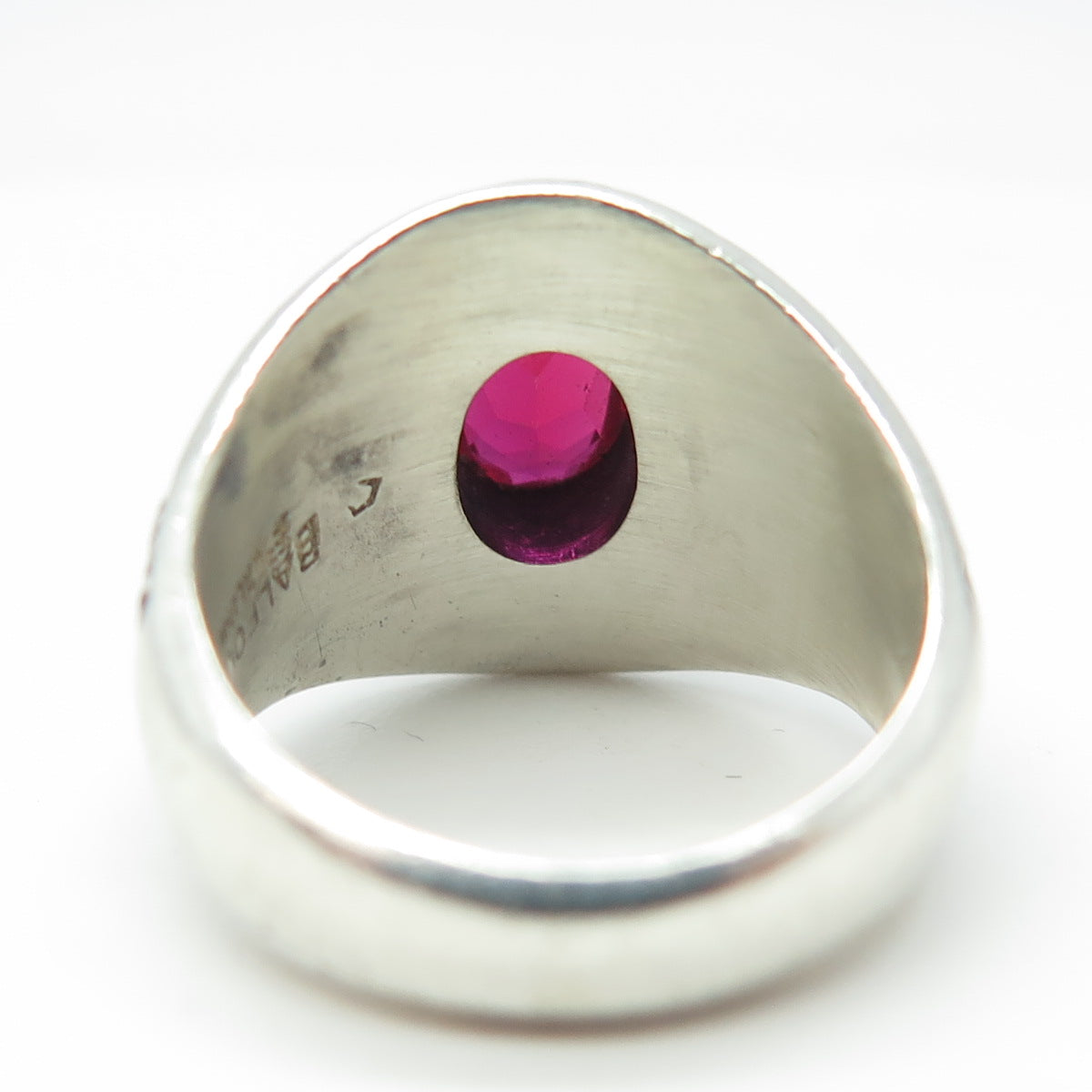 BALFOUR Sterling Silver Vintage Lab-Ruby Boston University 1957 Ring Size 5.25