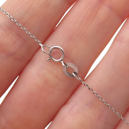 Chuck Clemency Sterling Silver Real Tanzanite Floral Cable Chain Necklace 20"
