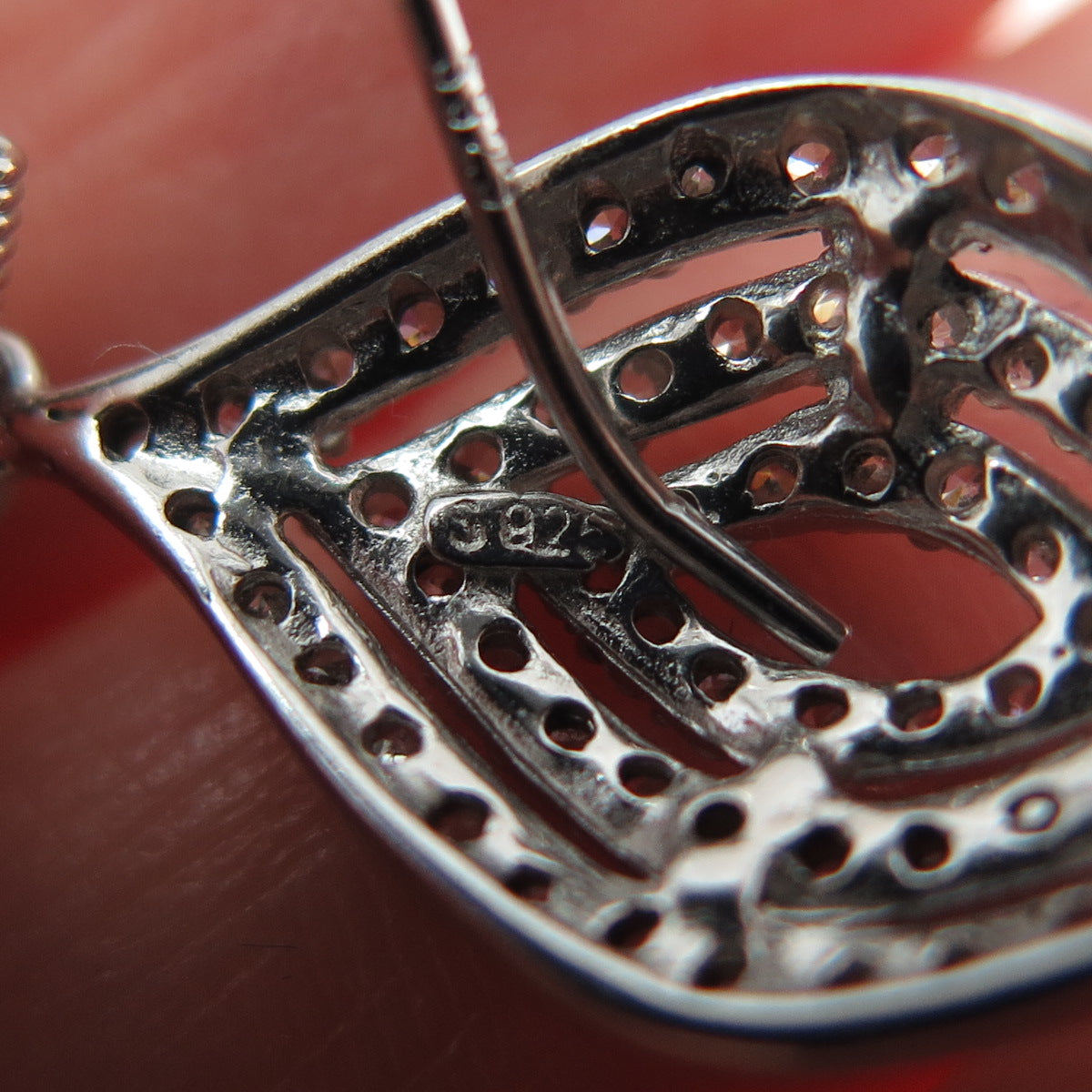 925 Sterling Silver Round-Cut C Z Dangle Earrings