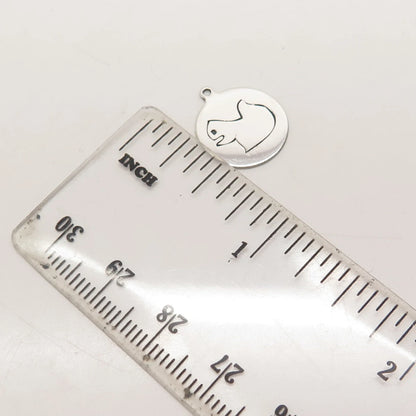925 Sterling Silver USA Two In Town Squirrel Charm Pendant
