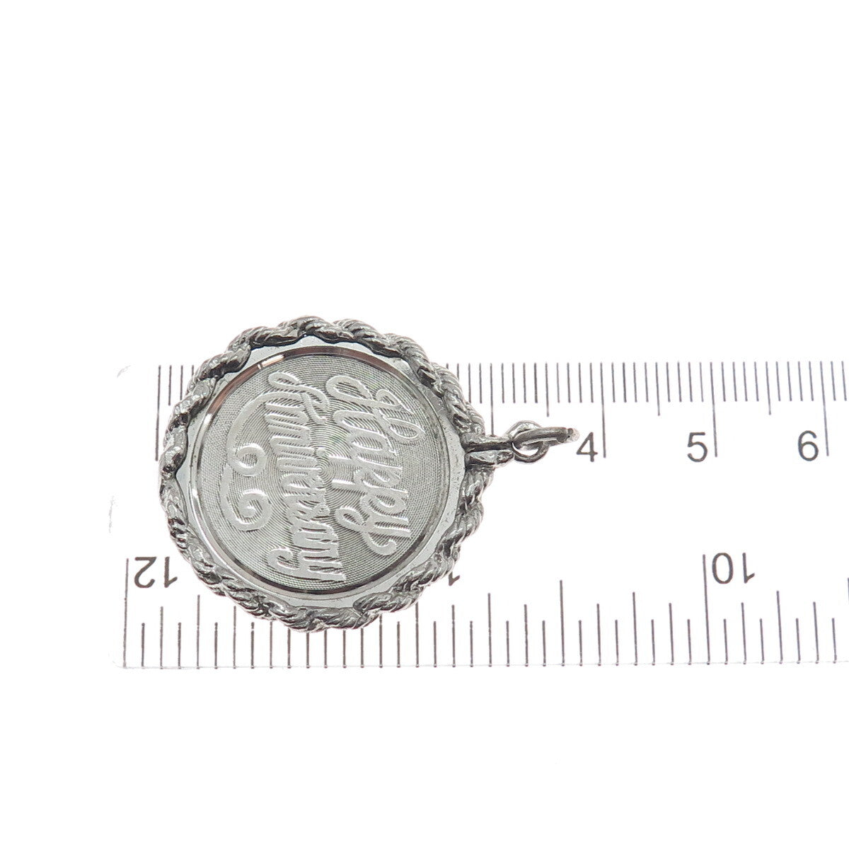 ELCO 925 Sterling Silver Vintage "Happy Anniversary" Charm Pendant