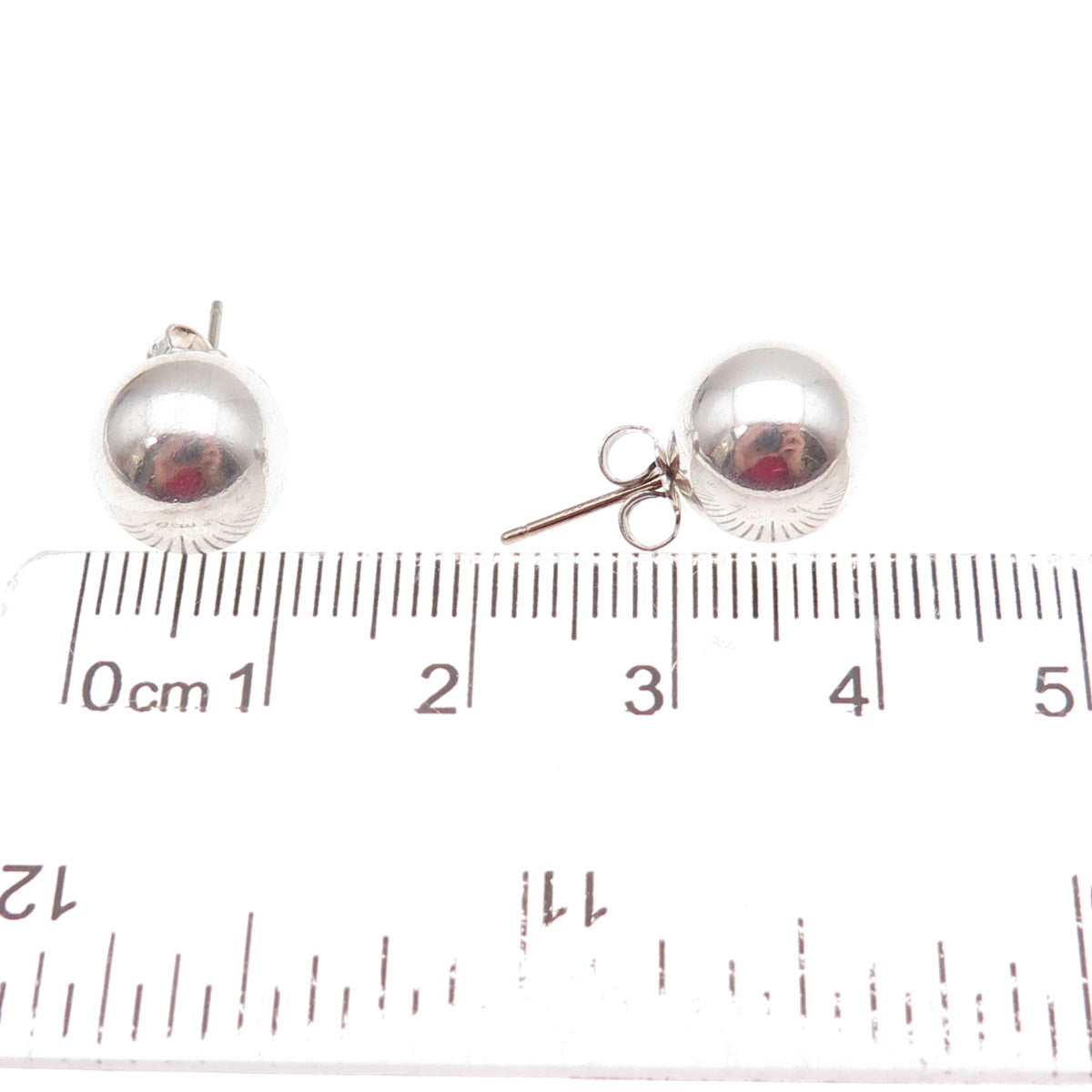 Tiffany & Co. 925 Sterling Silver Vintage HardWear 10mm Ball Stud Earrings