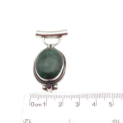 925 Sterling Silver Vintage Real Cabochon Eilat Modernist Slide Pendant