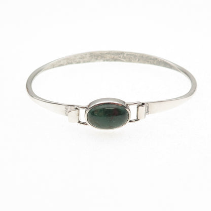 Kenny Guerro Navajo Old Pawn 925 Sterling Vintage Turquoise Bangle Bracelet 6.5"