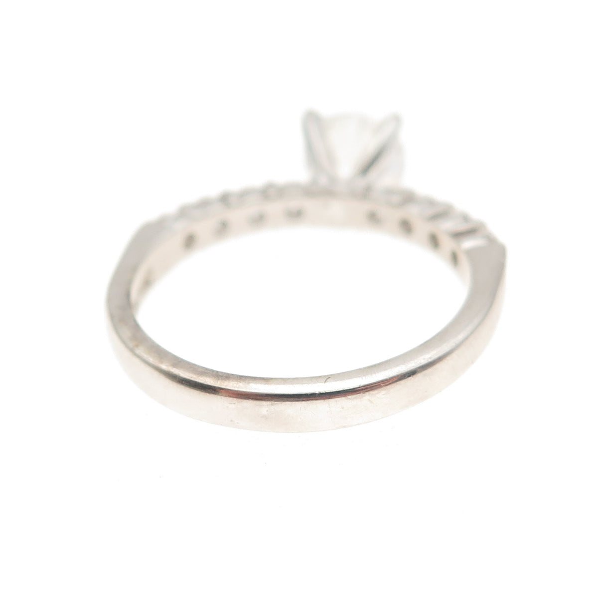 925 Sterling Silver Round-Cut C Z Engagement Ring Size 6.5