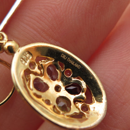 DEE BERKLE Sterling Silver Gold Plated Topaz Amethyst Garnet & Peridot Earrings