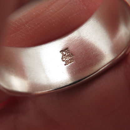Jay King Desert Rose Sterling Silver Vintage Real Rainbow Calsilica Ring Size 8