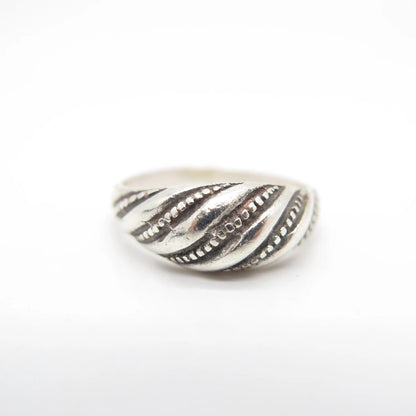 925 Sterling Silver Vintage Braided Ring Size 7.25