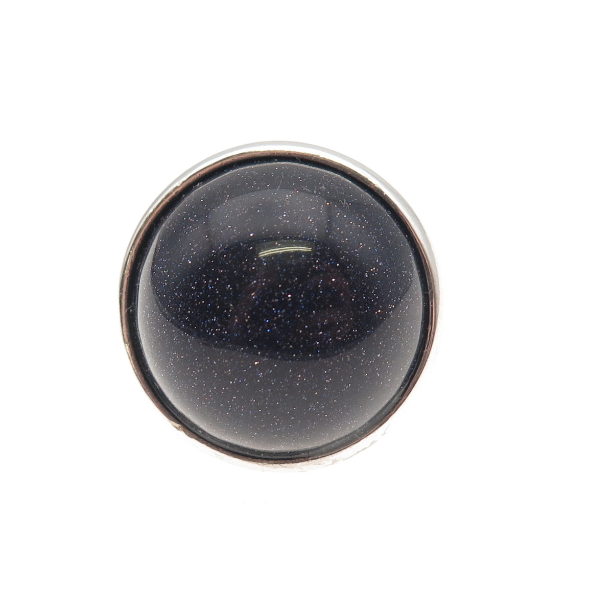 Tahara 925 Sterling Silver Vintage Real Goldstone Modernist Ring Size 9