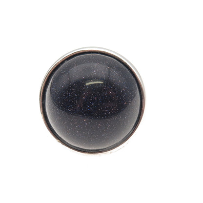 Tahara 925 Sterling Silver Vintage Real Goldstone Modernist Ring Size 9