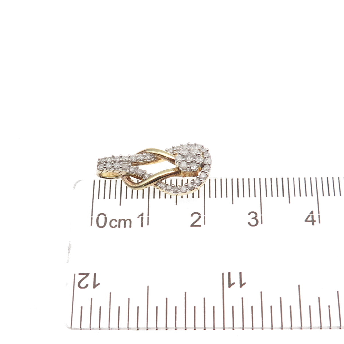 925 Sterling Silver Gold Plated Real Diamond Infinity Mini Charm Pendant