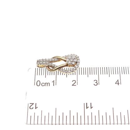 925 Sterling Silver Gold Plated Real Diamond Infinity Mini Charm Pendant