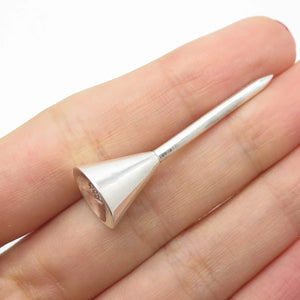 925 Sterling Silver Vintage Mexico Modernist Lapel Pin