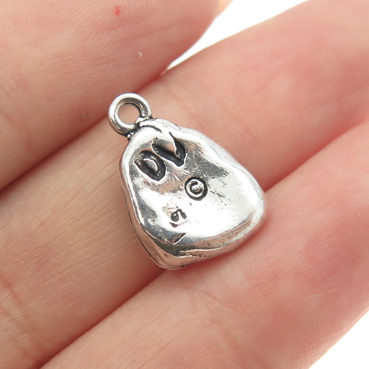 DAWN 925 Sterling Silver Vintage "Laugh" Charm Pendant