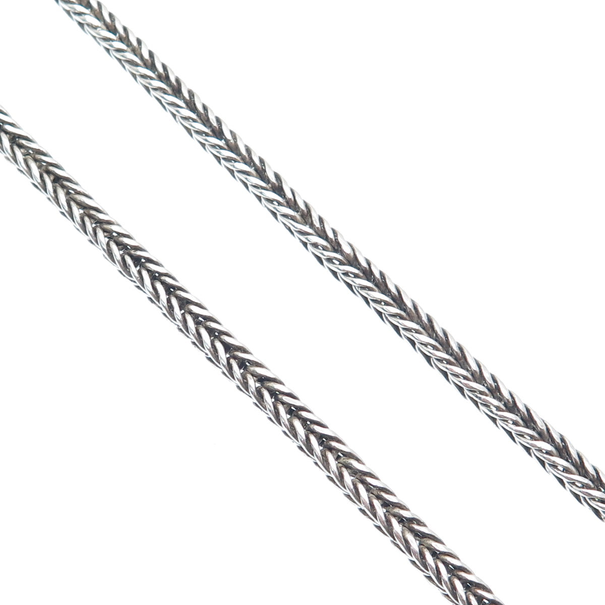 LOIS HILL Sterling Silver Vintage Granulated Cross Spiga Chain Necklace 16-18"