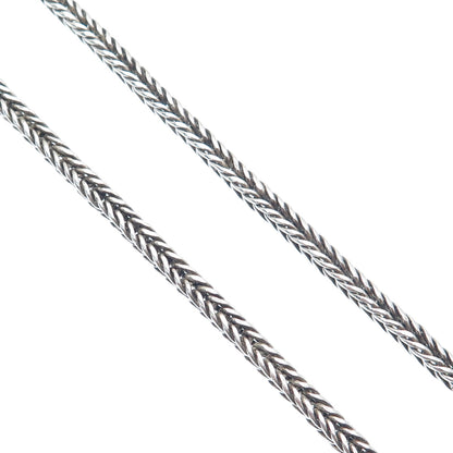 LOIS HILL Sterling Silver Vintage Granulated Cross Spiga Chain Necklace 16-18"