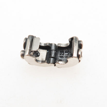 PANDORA 925 Sterling Silver Round-Cut Blue C Z Tendril Clip Charm