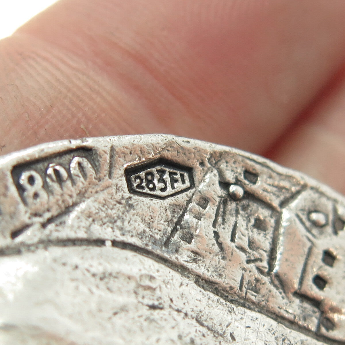 BRANDIMARTE 800 Silver Vintage Italy "Chi vuol esser lieto sia" Pendant