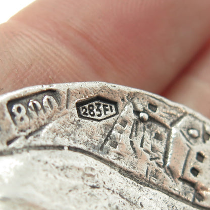 BRANDIMARTE 800 Silver Vintage Italy "Chi vuol esser lieto sia" Pendant