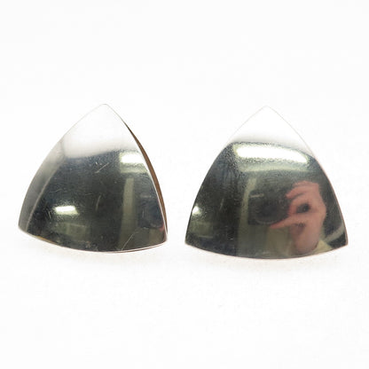 Georg Jensen 925S Sterling Vintage Denmark Clip On Earrings #203B (missing clip)