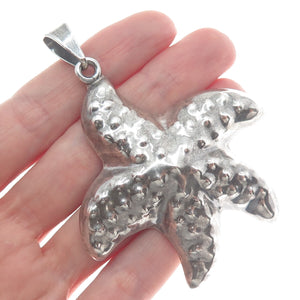 925 Sterling Silver Vintage Mexico Starfish Oxidized Pendant