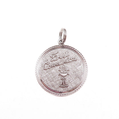 Griffith & Sons 925 Sterling Silver Vintage First Communion Charm Pendant