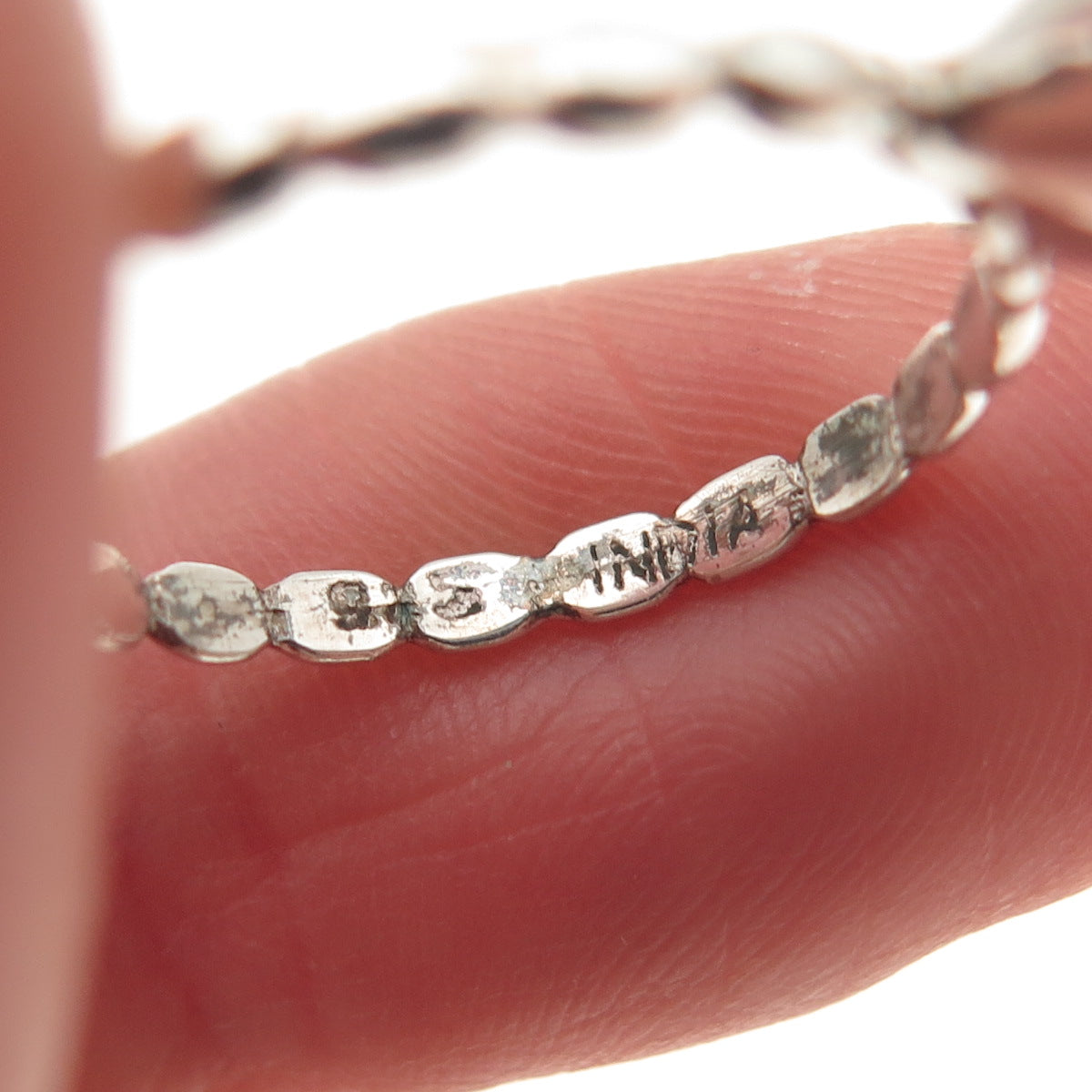 925 Sterling Silver Vintage Real Oval-Cut Amethyst Bubble Ring Size 7