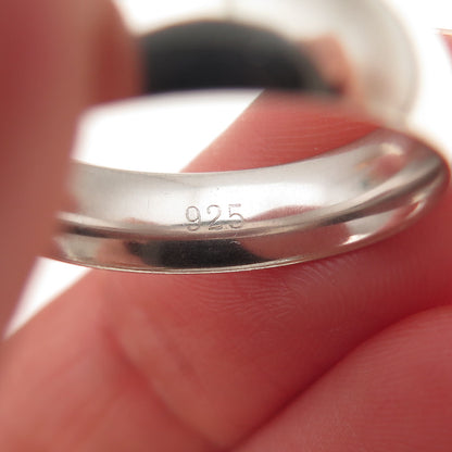 925 Sterling Silver Vintage Classic Wedding Band Ring Size 6.25