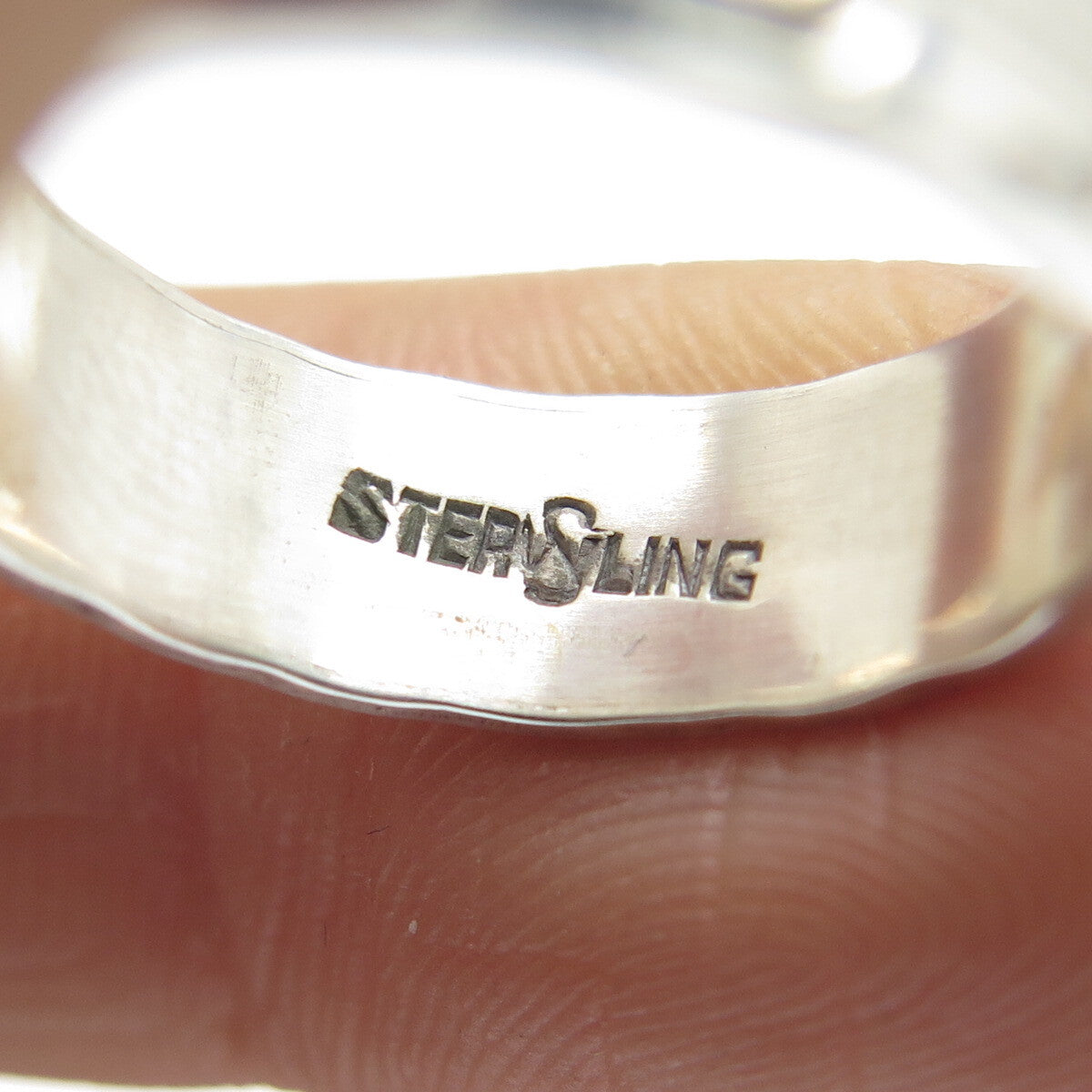 J.D. SCHLANG CO. 925 Sterling Silver Vintage Seagull Band Ring Size 5.25