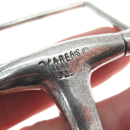 PAT AREIAS 925 Sterling Silver Vintage Snaffle Bit Belt Buckle