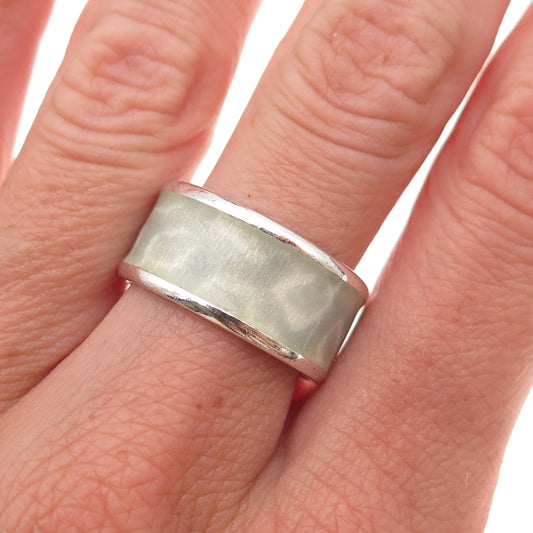 Atelje Torsten 925 Sterling Silver Vintage 1976 Finland Enamel Band Ring Size 8