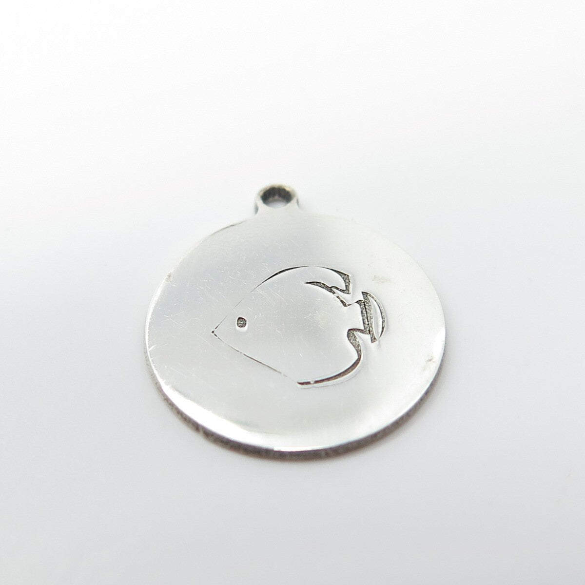 925 Sterling Silver USA Two In Town Tang Fish Charm Pendant