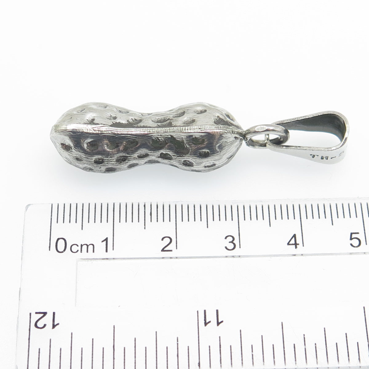 925 Sterling Silver Vintage Mexico Peanut 3D Pendant