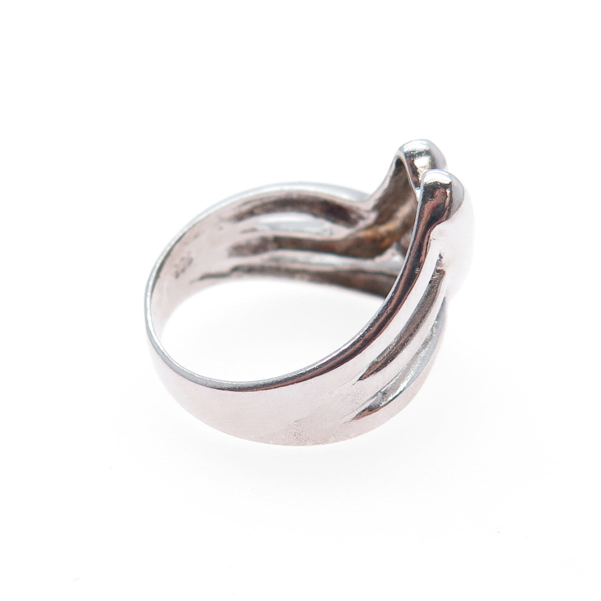 925 Sterling Silver Vintage Modernist Mountain Ring Size 6.25