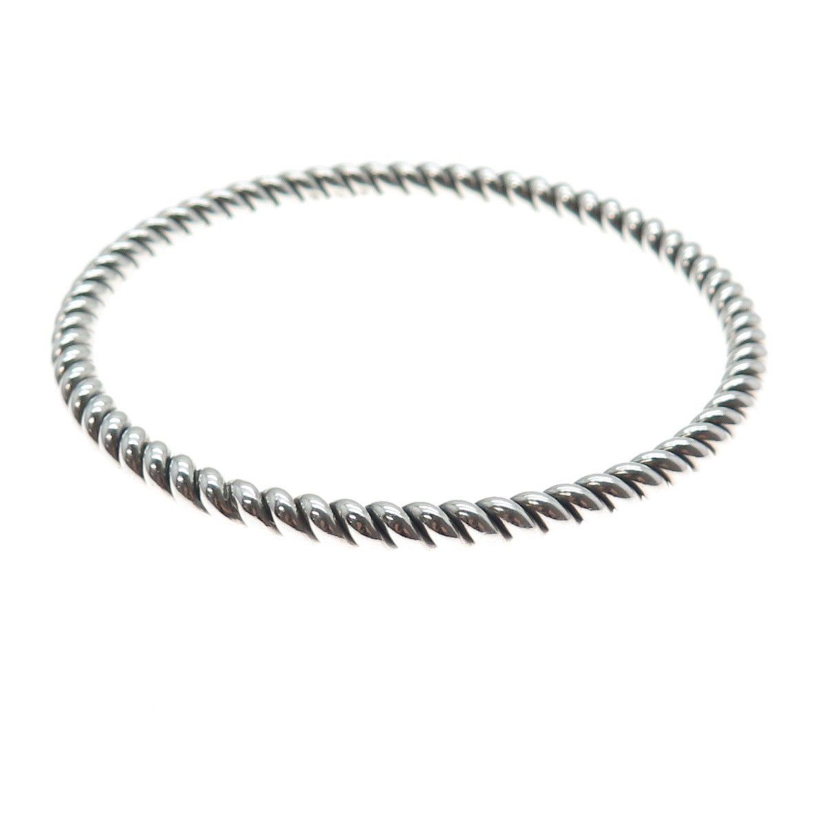SILPADA 925 Sterling Silver Vintage Twisted Bangle Bracelet 8.25"