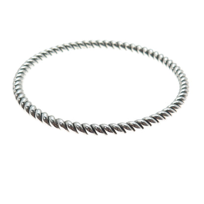 SILPADA 925 Sterling Silver Vintage Twisted Bangle Bracelet 8.25"