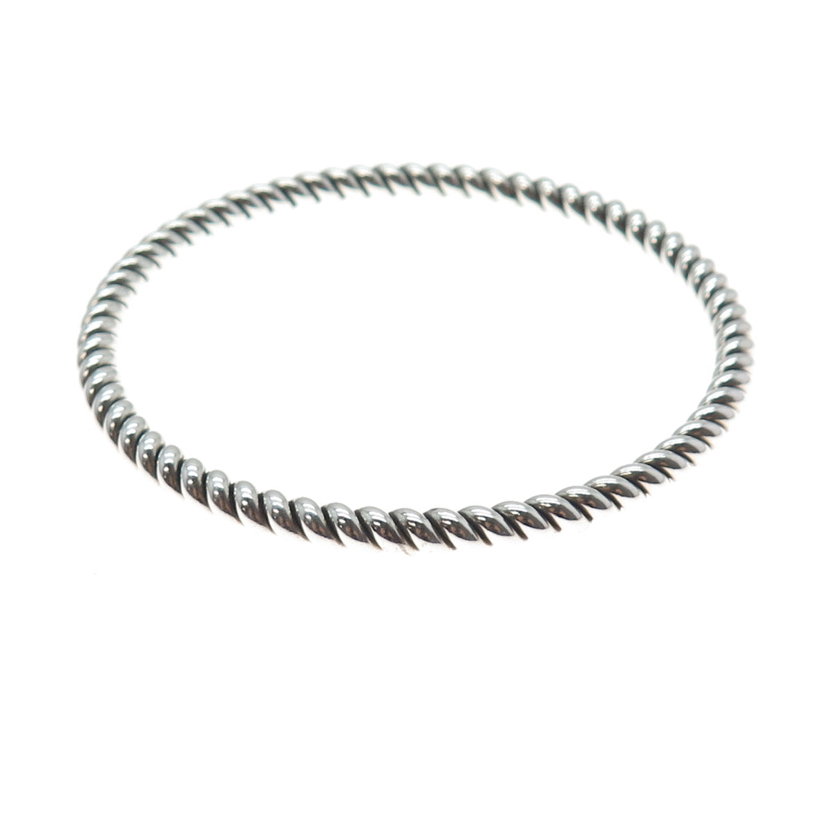 SILPADA 925 Sterling Silver Vintage Twisted Bangle Bracelet 8.25"