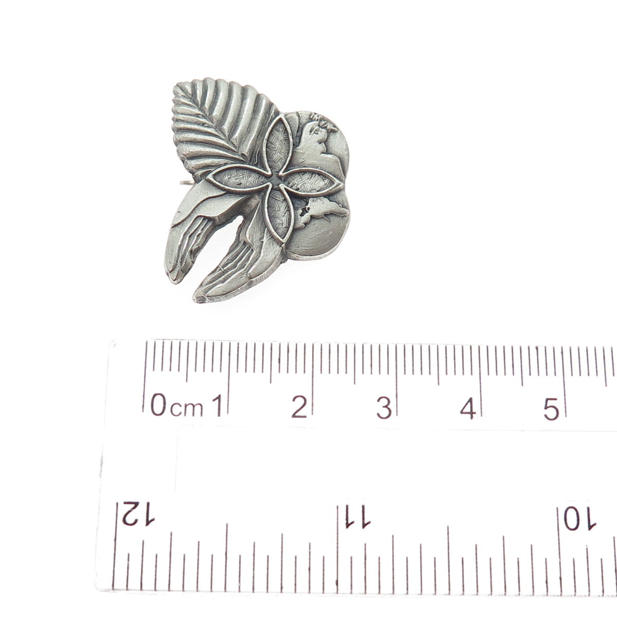 925 Sterling Silver Vintage World Peace Hands Butterfly Pin Brooch / Pendant