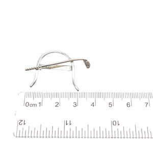 LEONORE DOSKOW 925 Sterling Silver Vintage Golf Club For Good Luck Pin Brooch