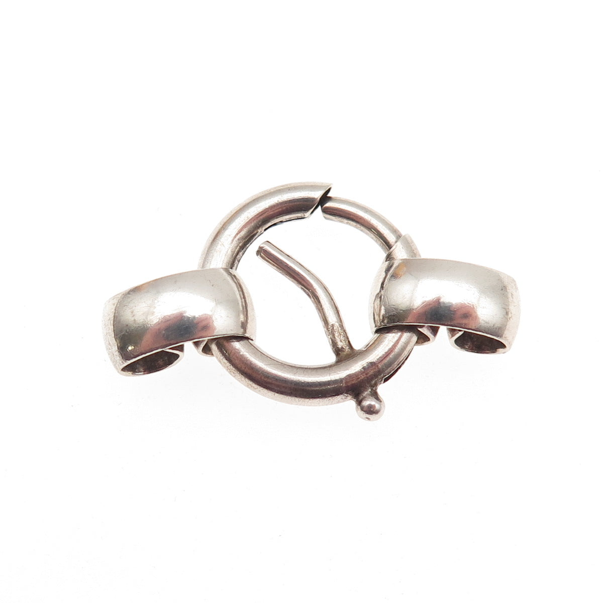 NAPIER 925 Sterling Silver Antique Art Deco Bracelet / Necklace Spring Ring Lock