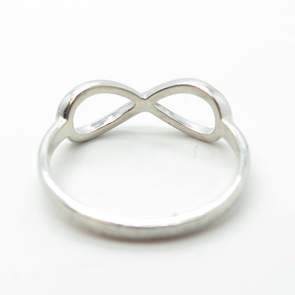 925 Sterling Silver Infinity Ring Size 7