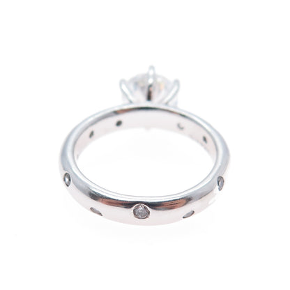 925 Sterling Silver Round-Cut C Z Engagement Ring Size 6